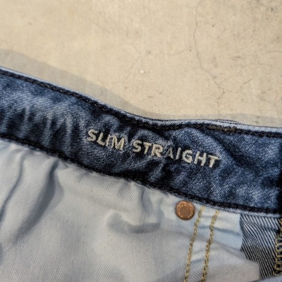 American Eagle Men's 33x30 (32x28.5) Jeans Slim Straight Denim Blue - Picture 2 of 8